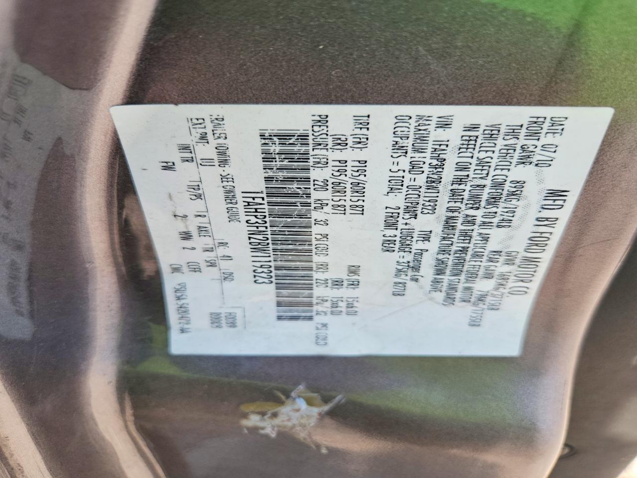 2011 FORD FOCUS