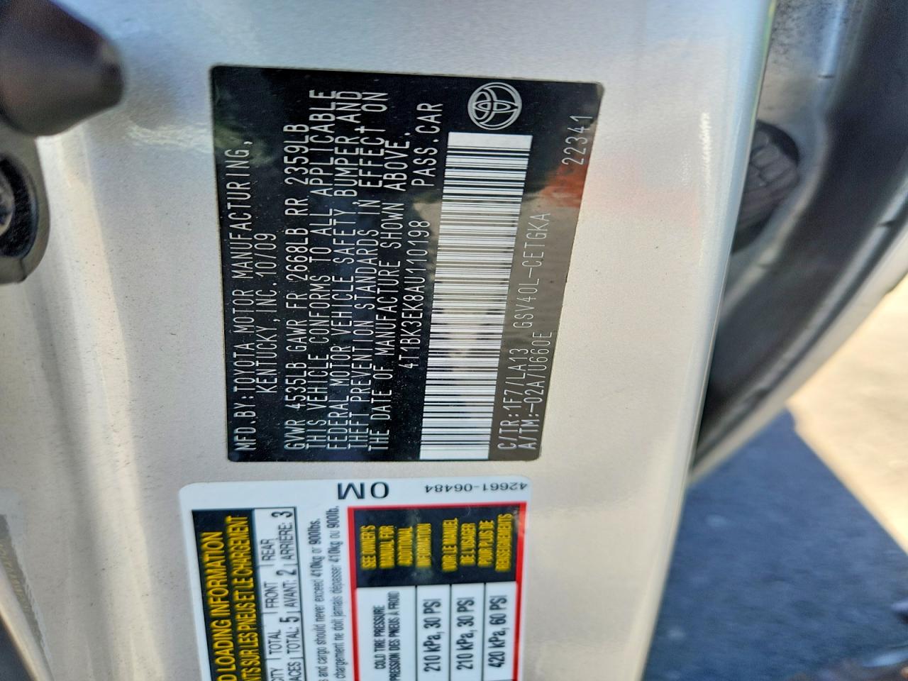 2010 TOYOTA CAMRY