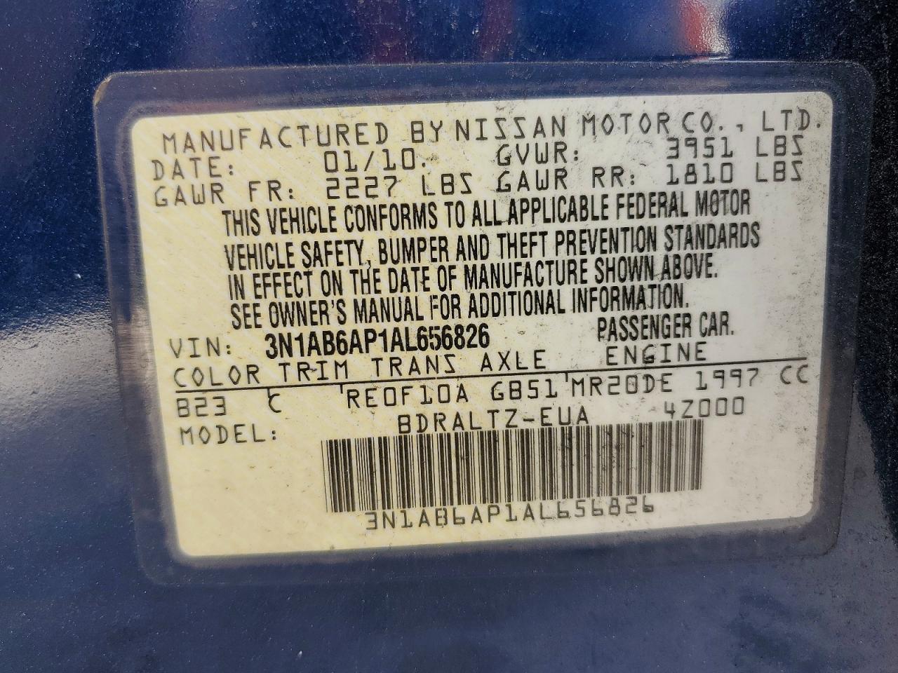 2010 NISSAN SENTRA