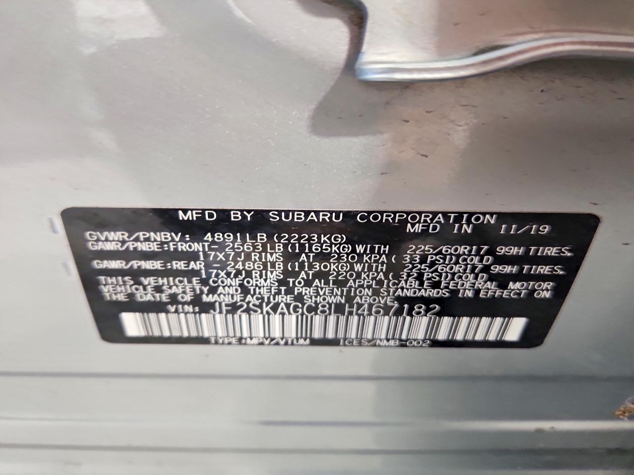 2020 SUBARU FORESTER