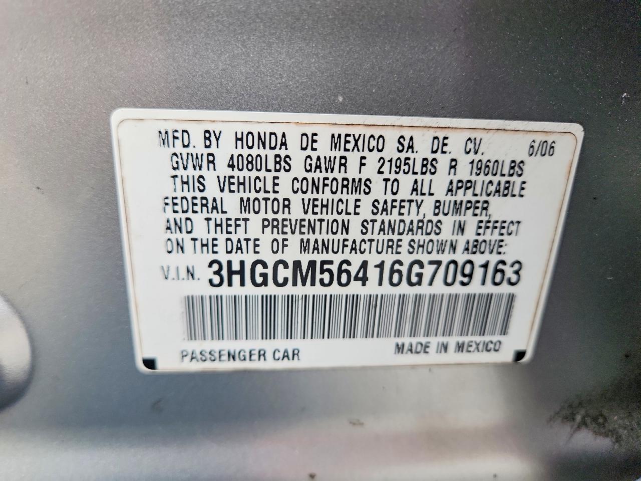 2006 HONDA ACCORD