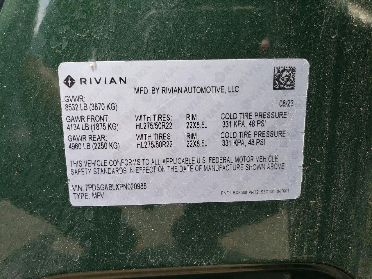 2023 RIVIAN RIS