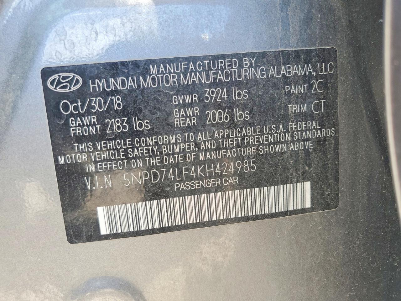 2019 HYUNDAI ELANTRA