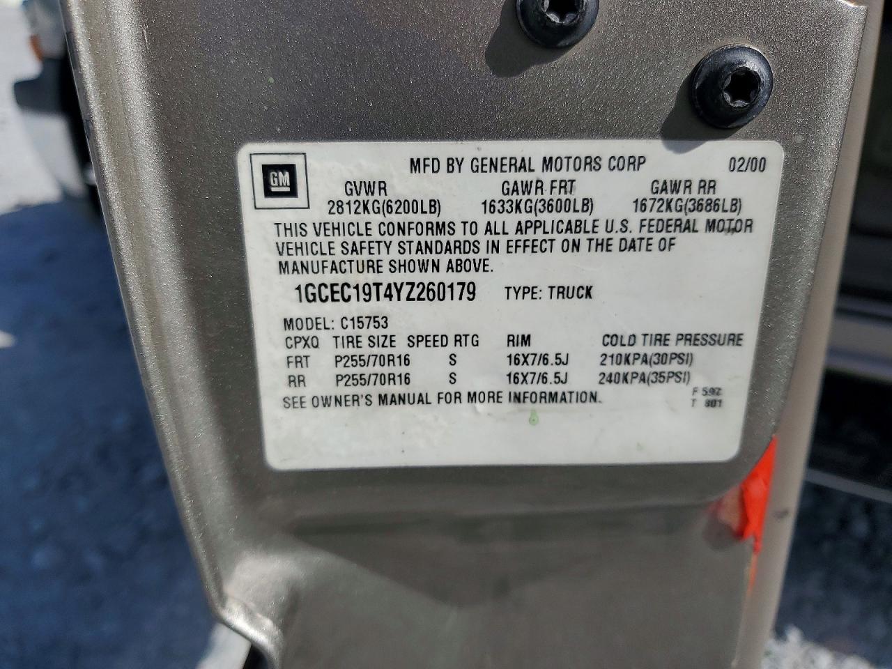 2000 CHEVROLET SILVERADO
