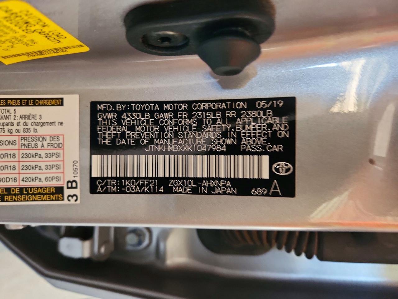 2019 TOYOTA C-HR