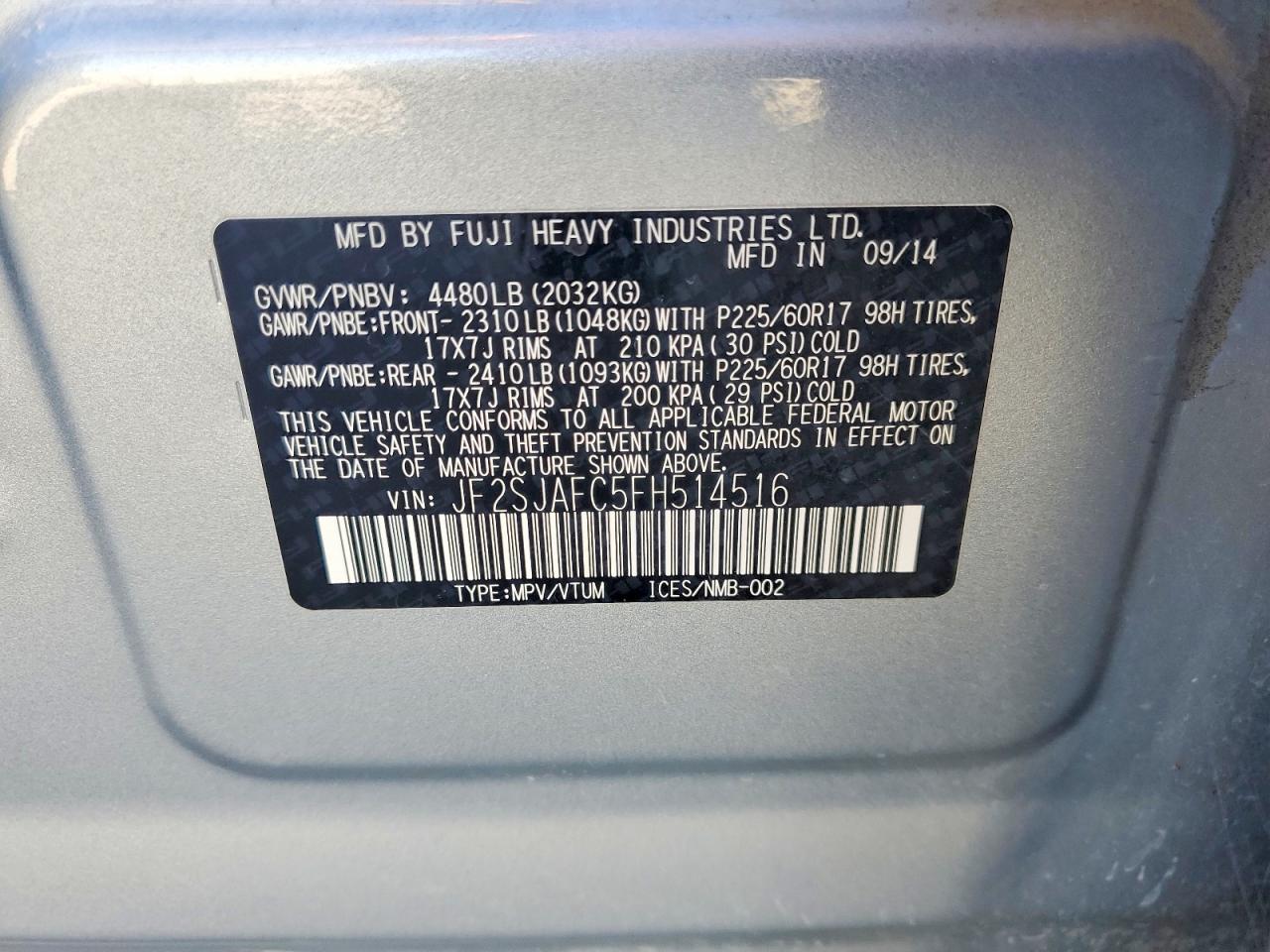 2015 SUBARU FORESTER