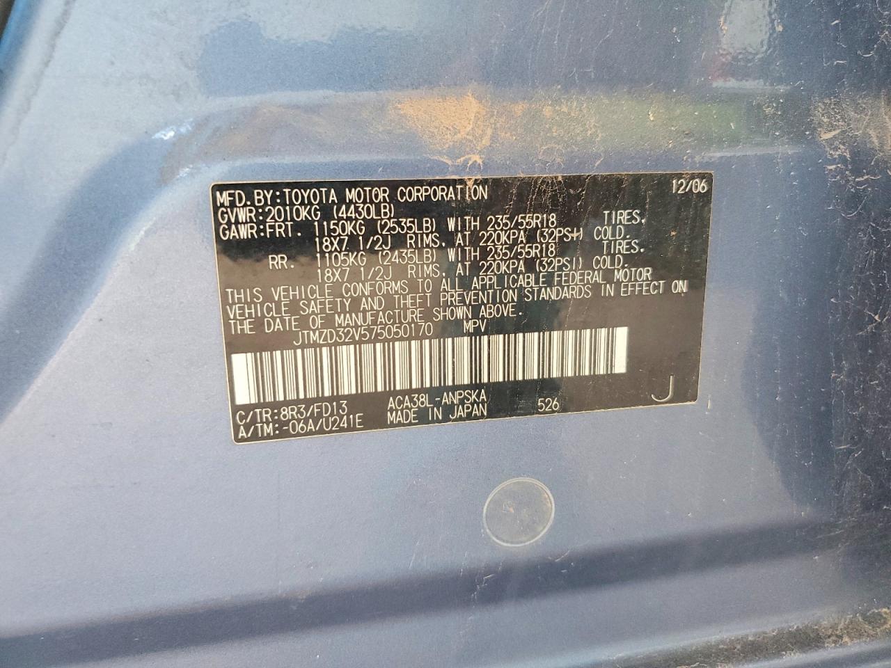 2007 TOYOTA RAV4