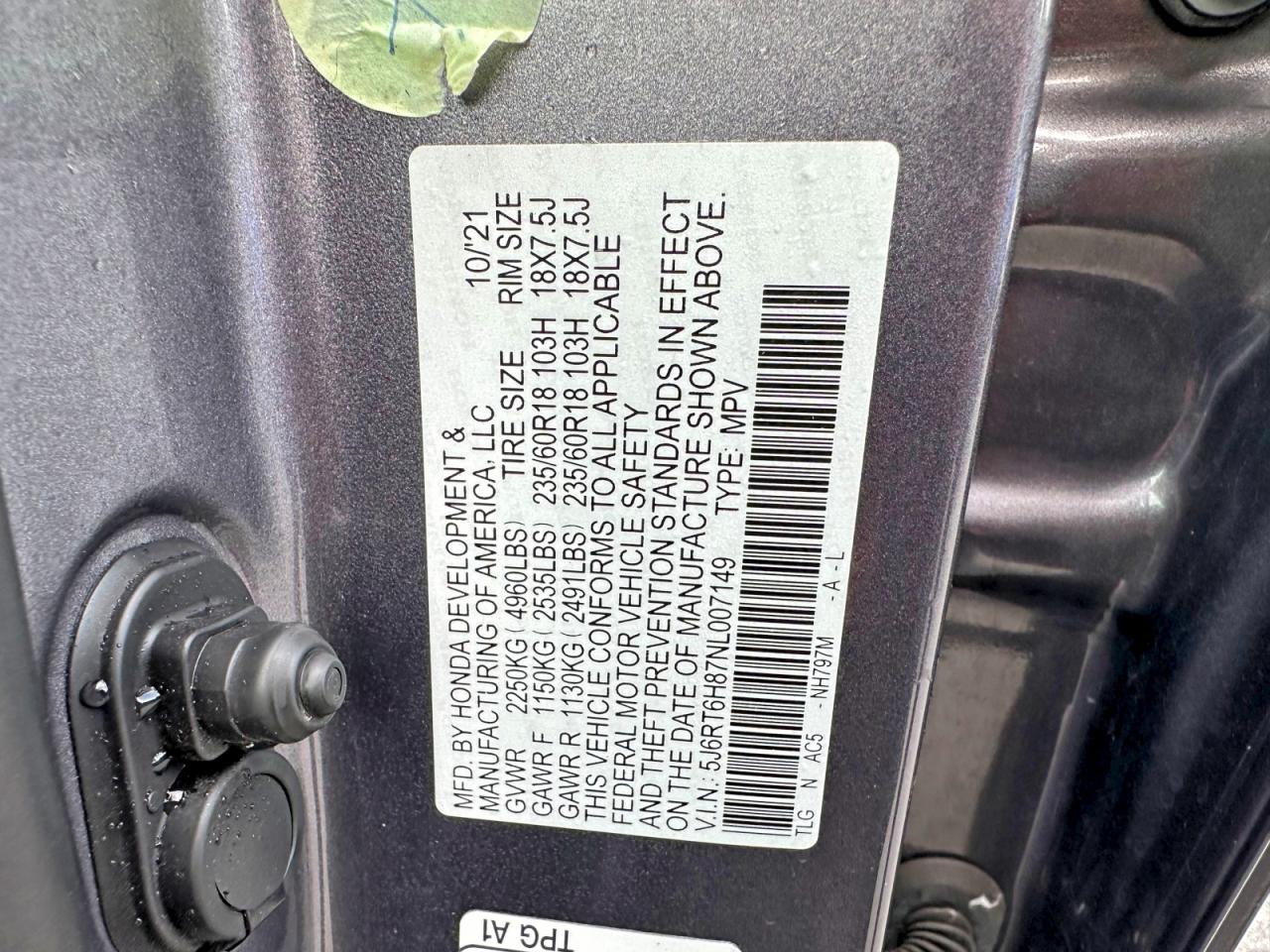 2022 HONDA CRV