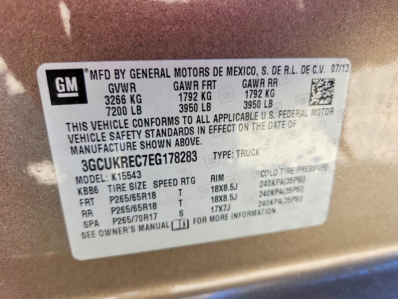 2014 CHEVROLET SILVERADO