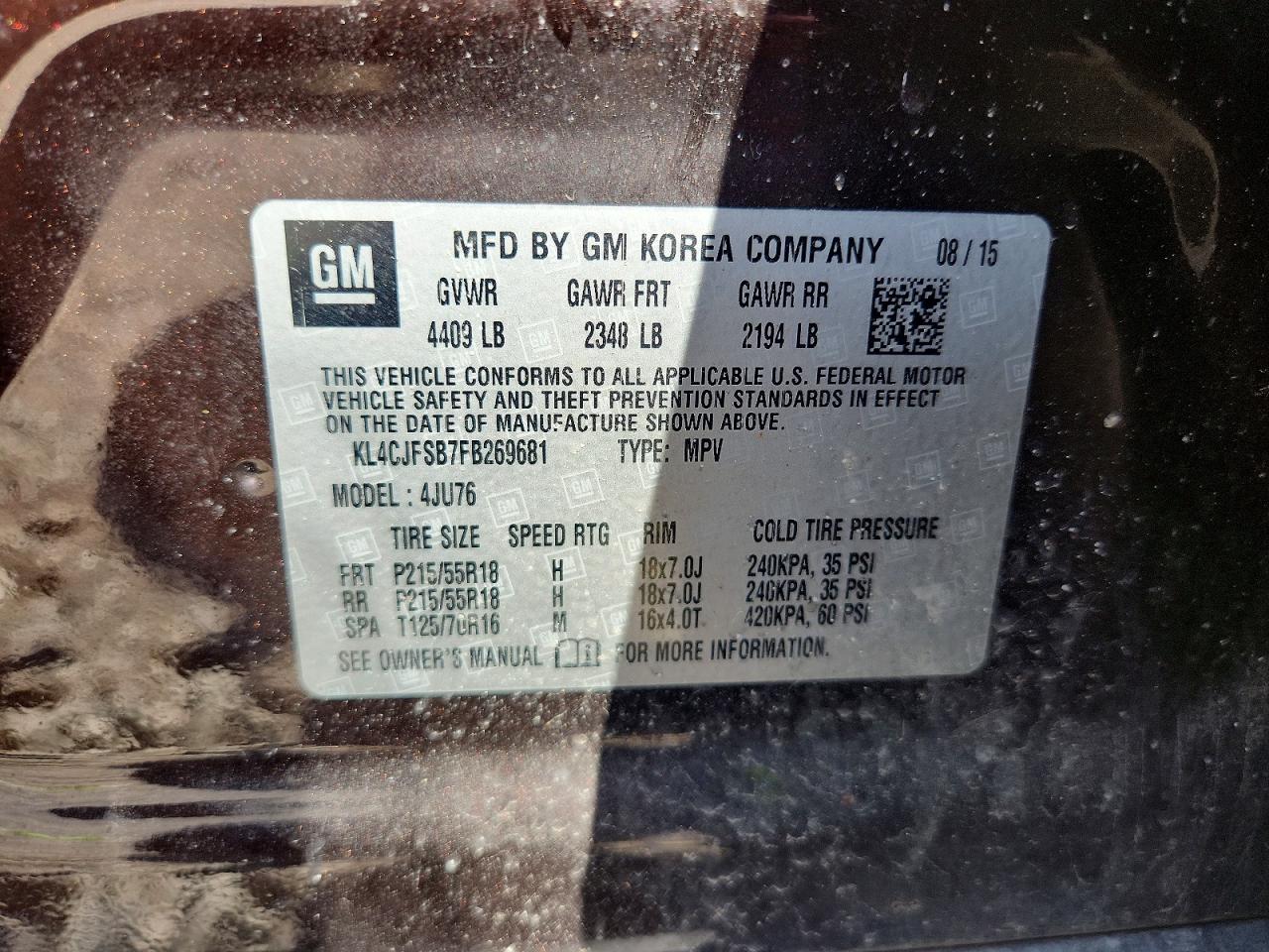 2015 BUICK ENCORE