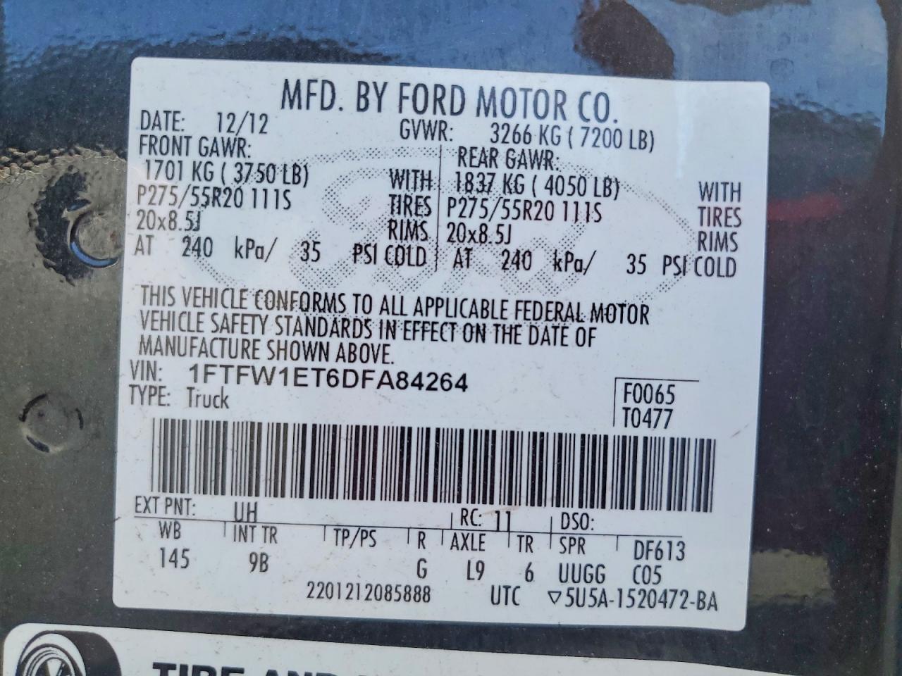 2013 FORD F150