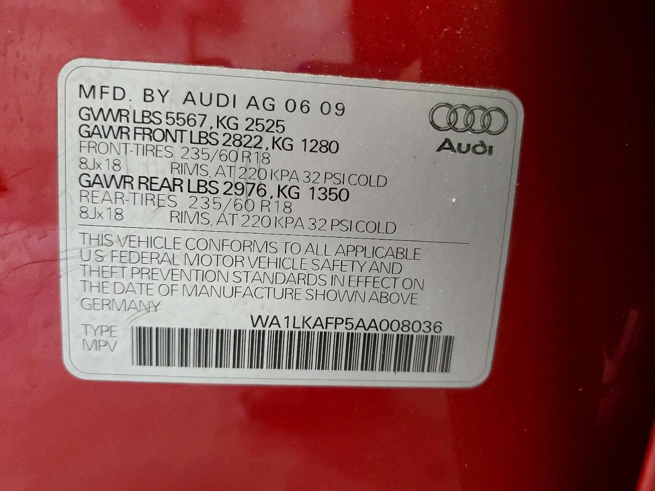 2010 AUDI Q5