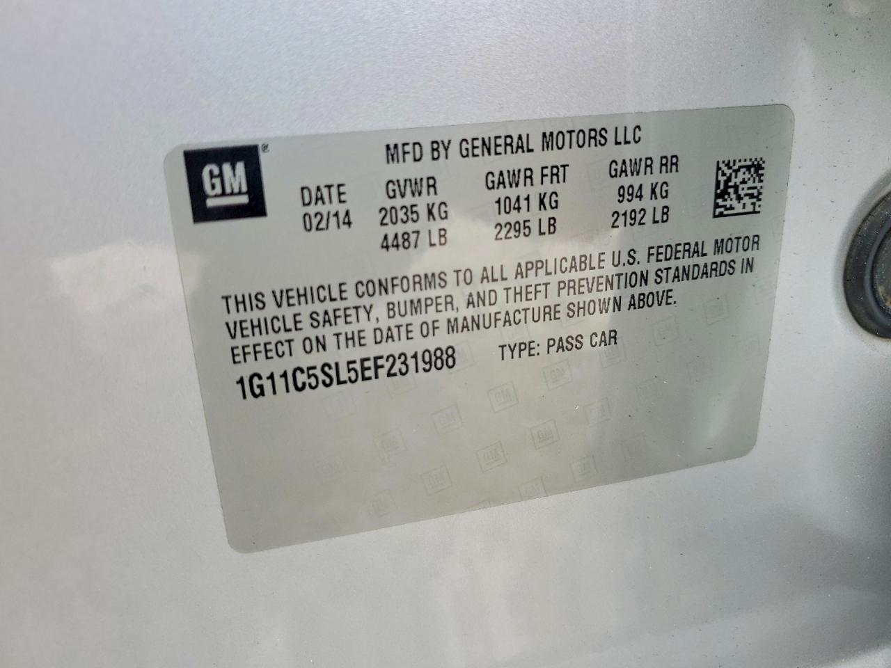 2014 CHEVROLET MALIBU
