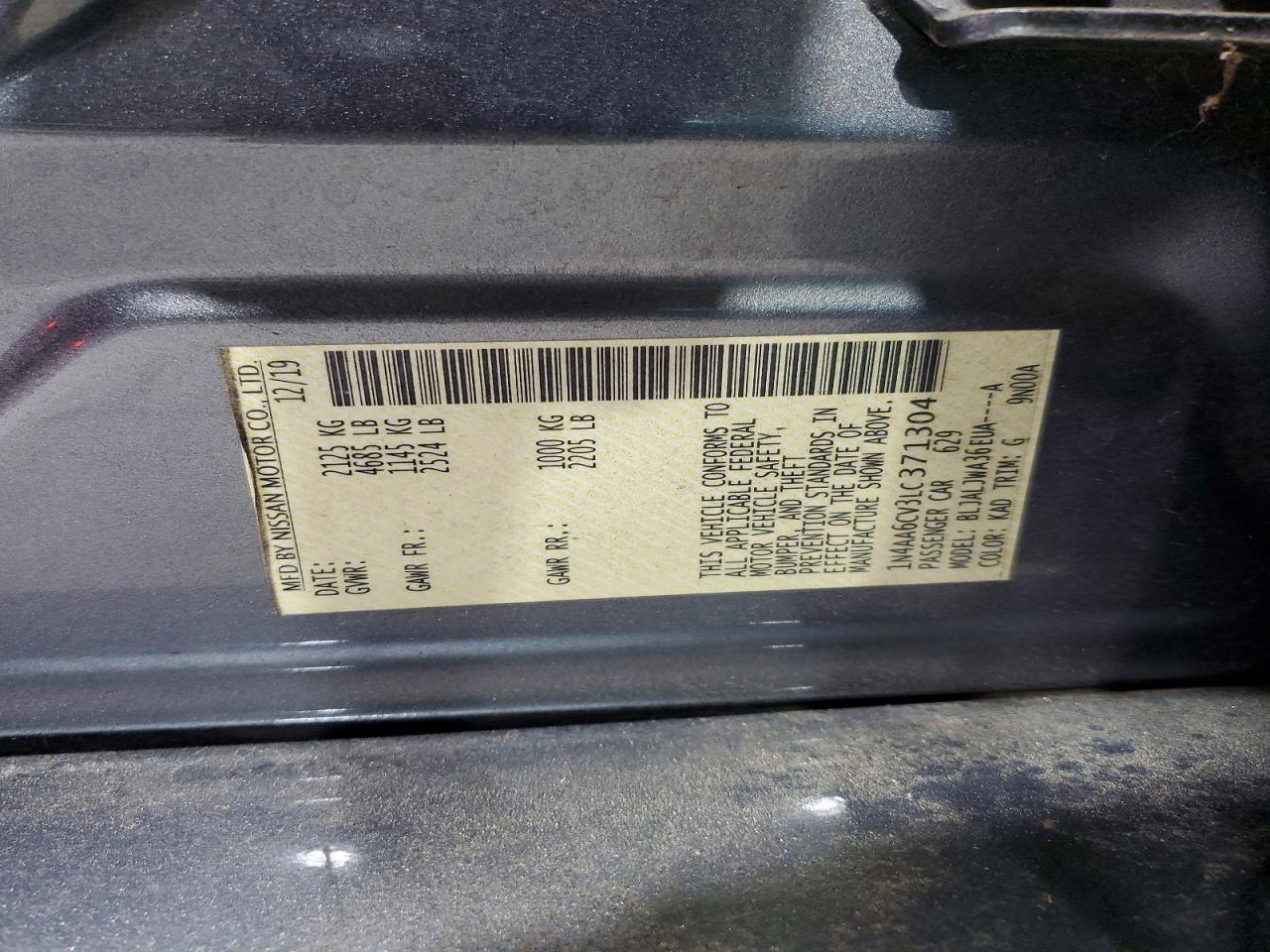 2020 NISSAN MAXIMA