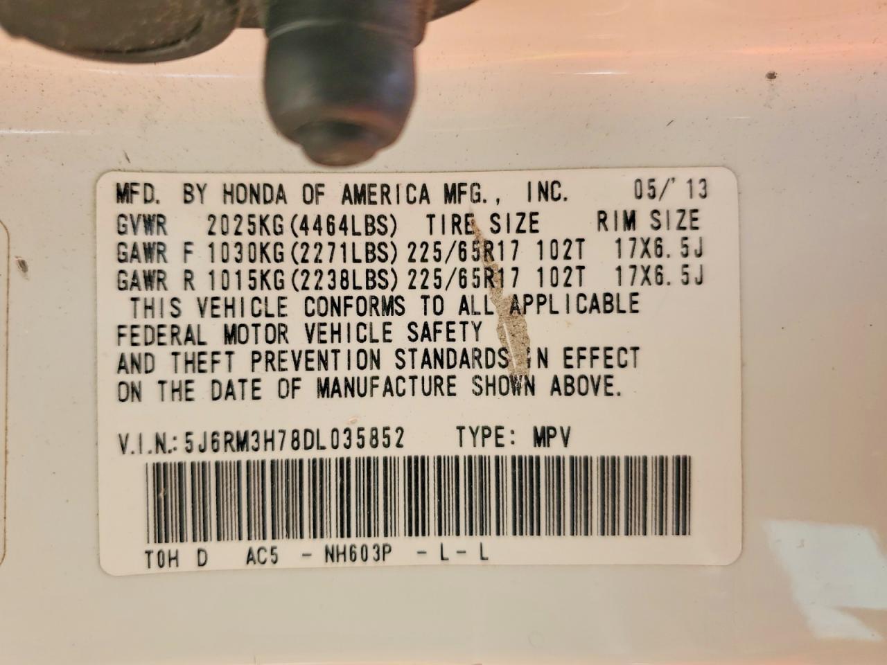 2013 HONDA CRV