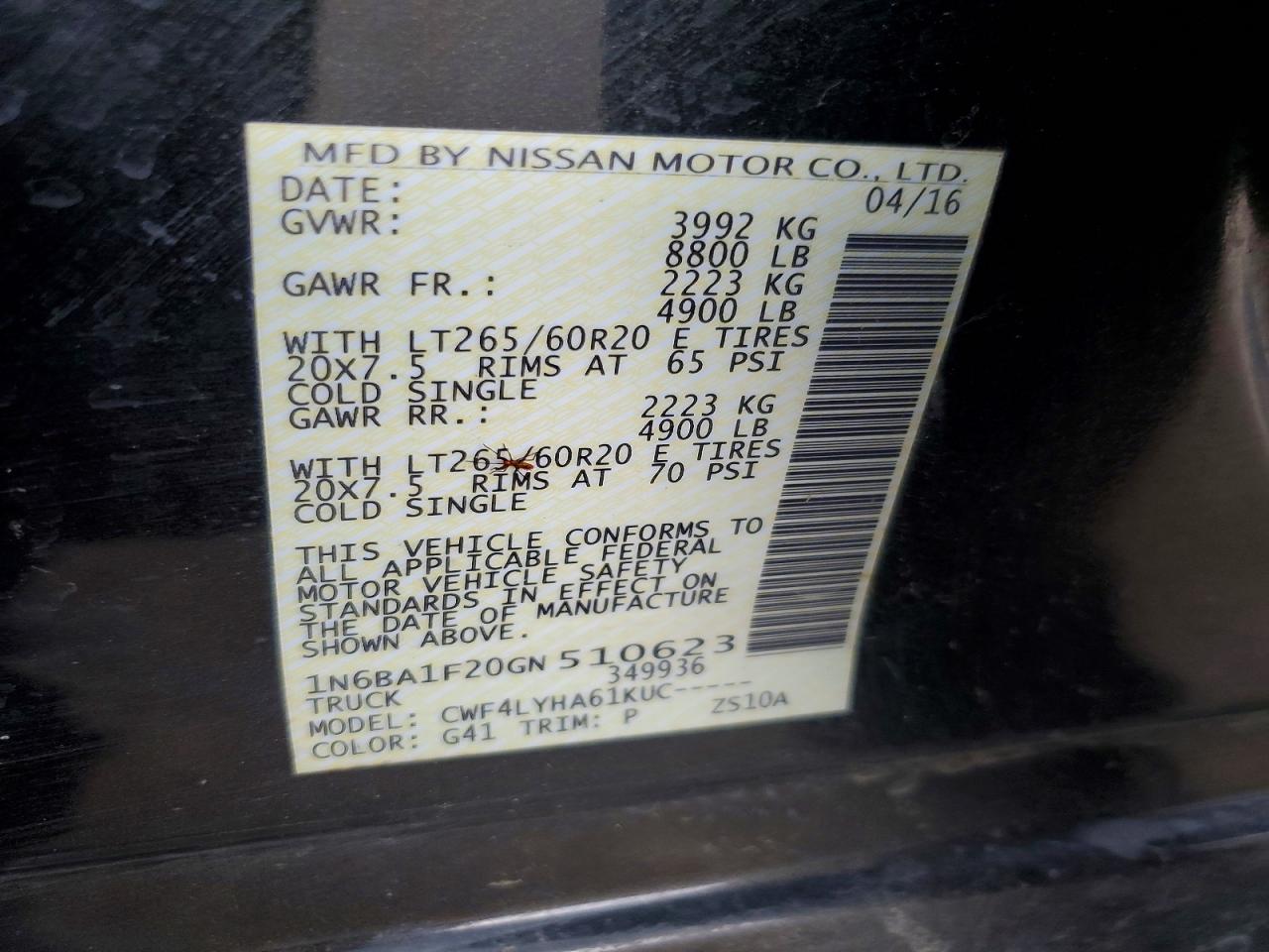 2016 NISSAN TITAN