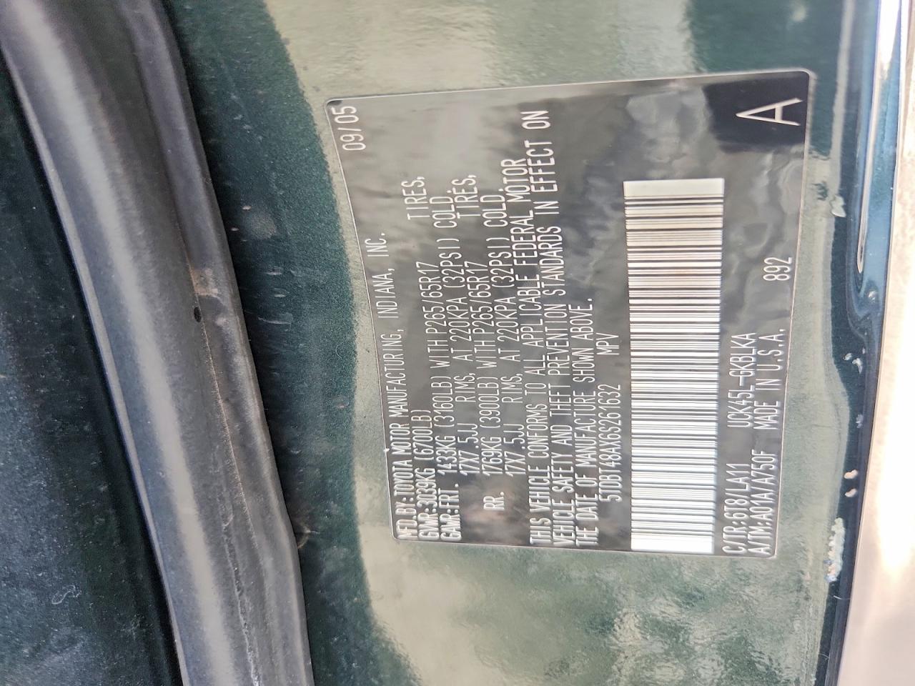 2006 TOYOTA SEQUOIA