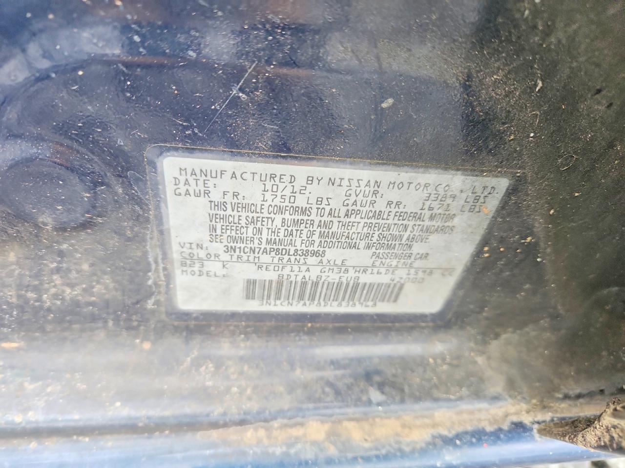 2013 NISSAN VERSA