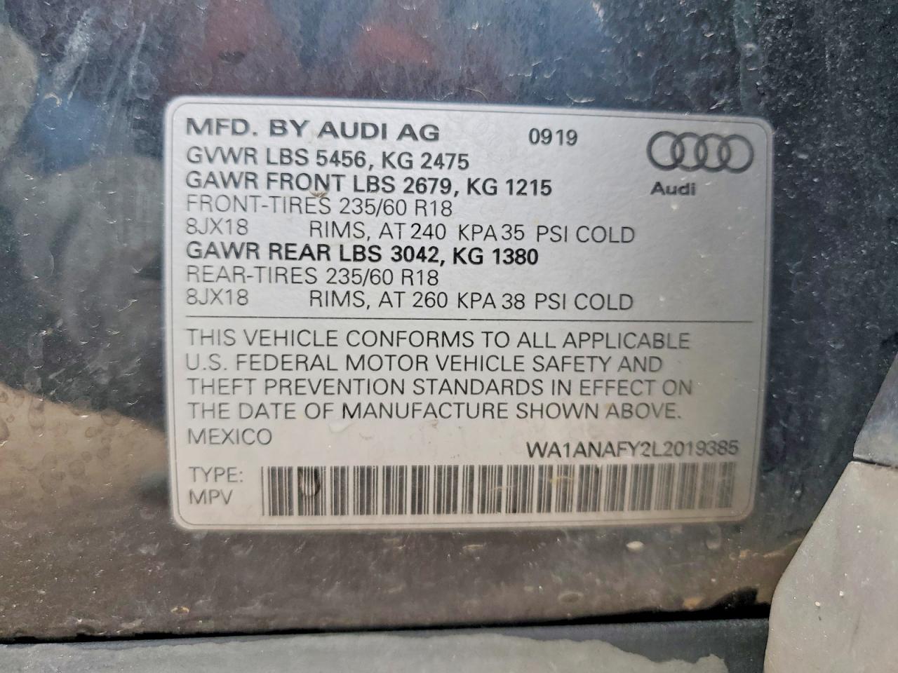 2020 AUDI Q5