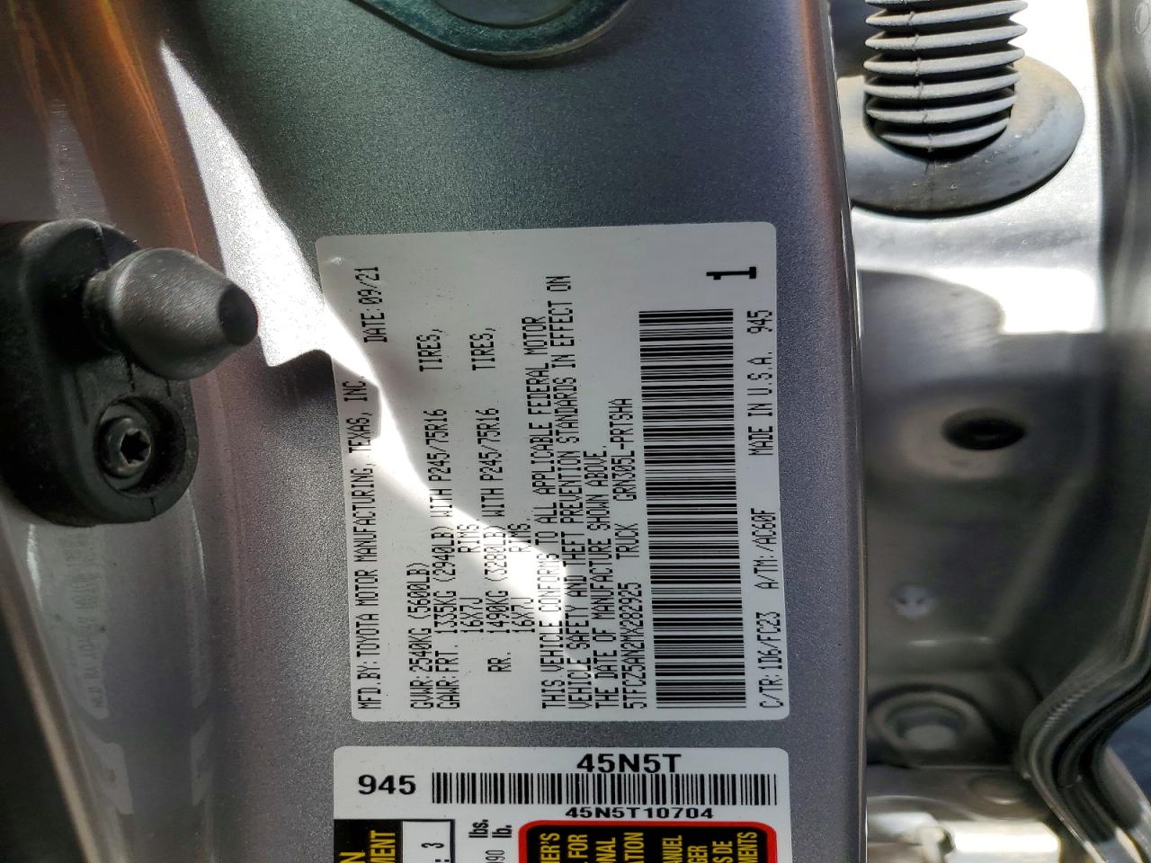 2021 TOYOTA TACOMA