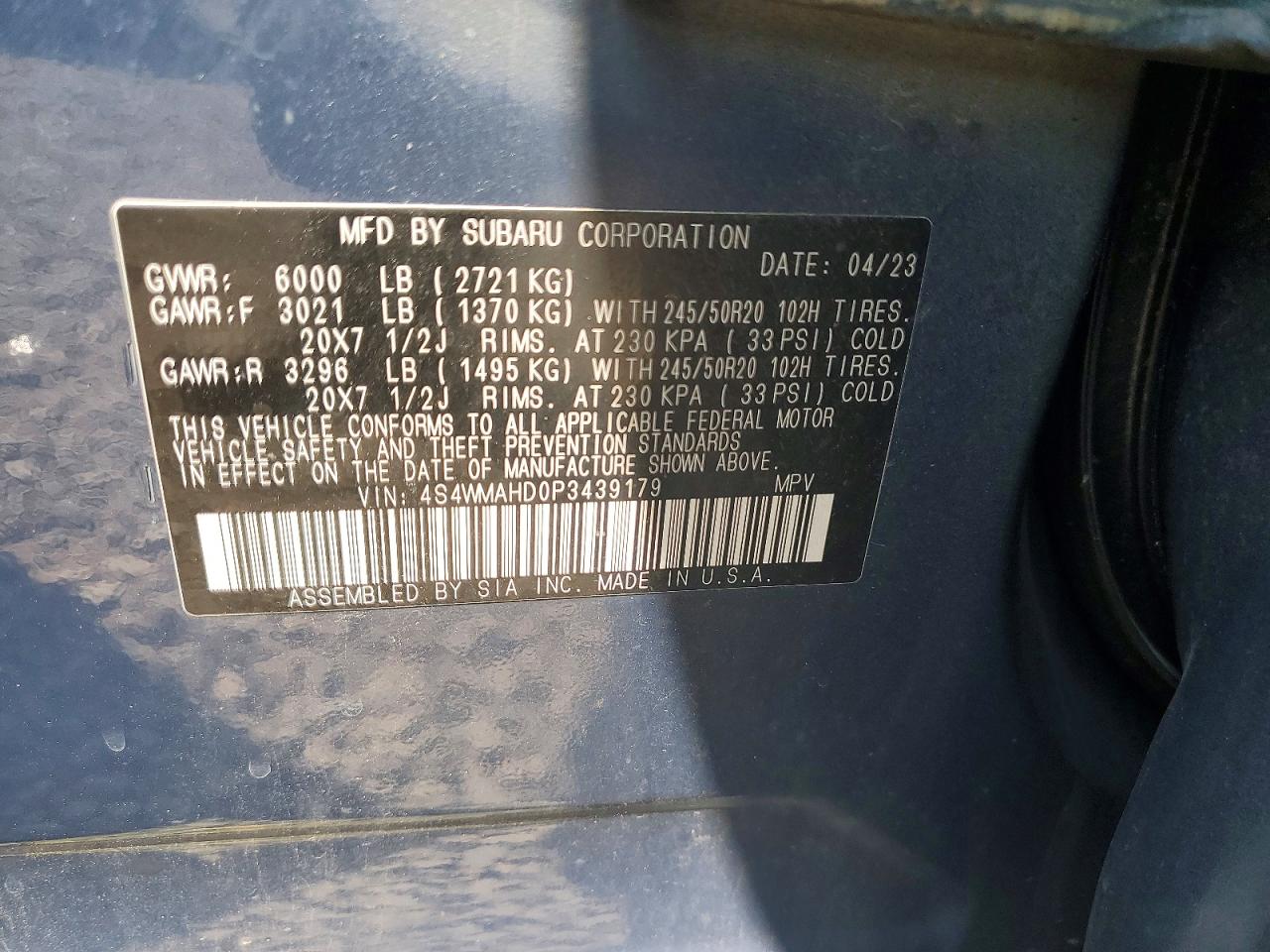 2023 SUBARU ASCENT