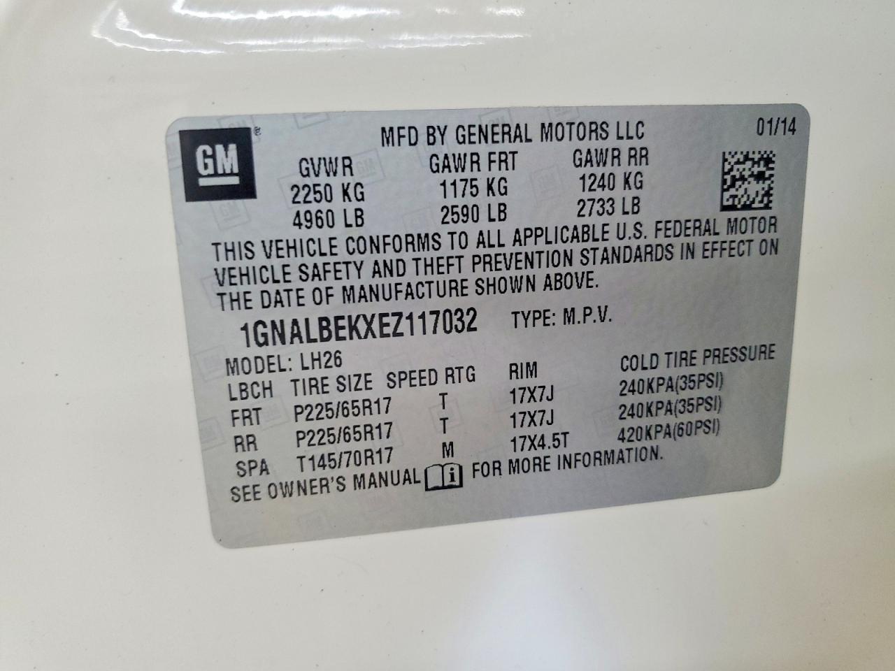 2014 CHEVROLET EQUINOX