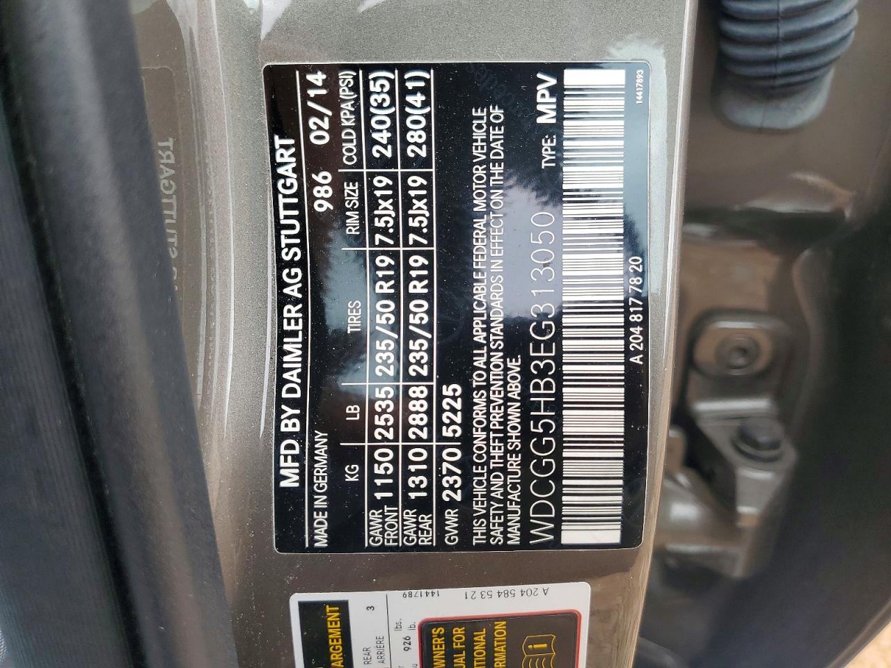 2014 MERCEDES-BENZ GLK-CLASS