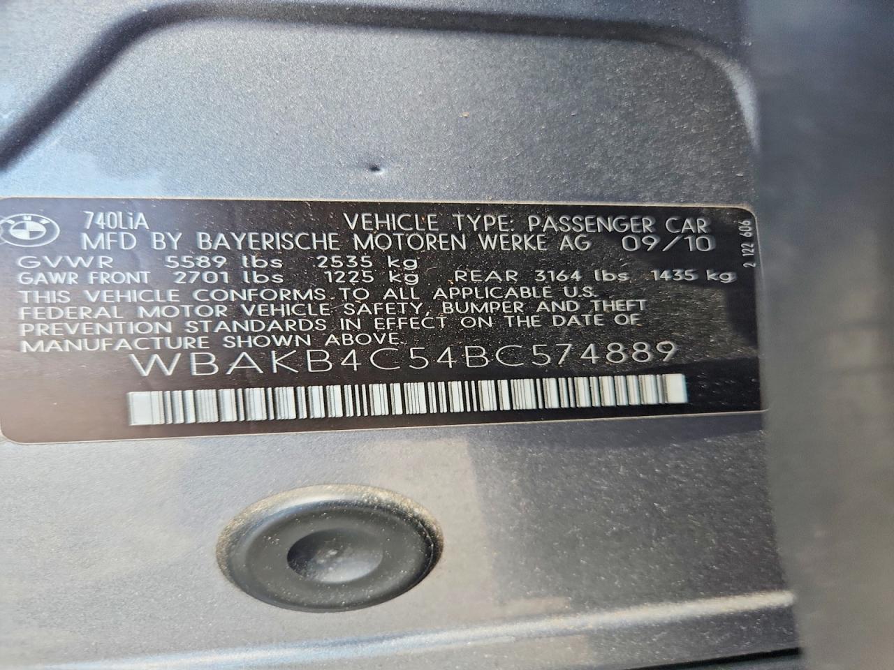 2011 BMW 7 SERIES
