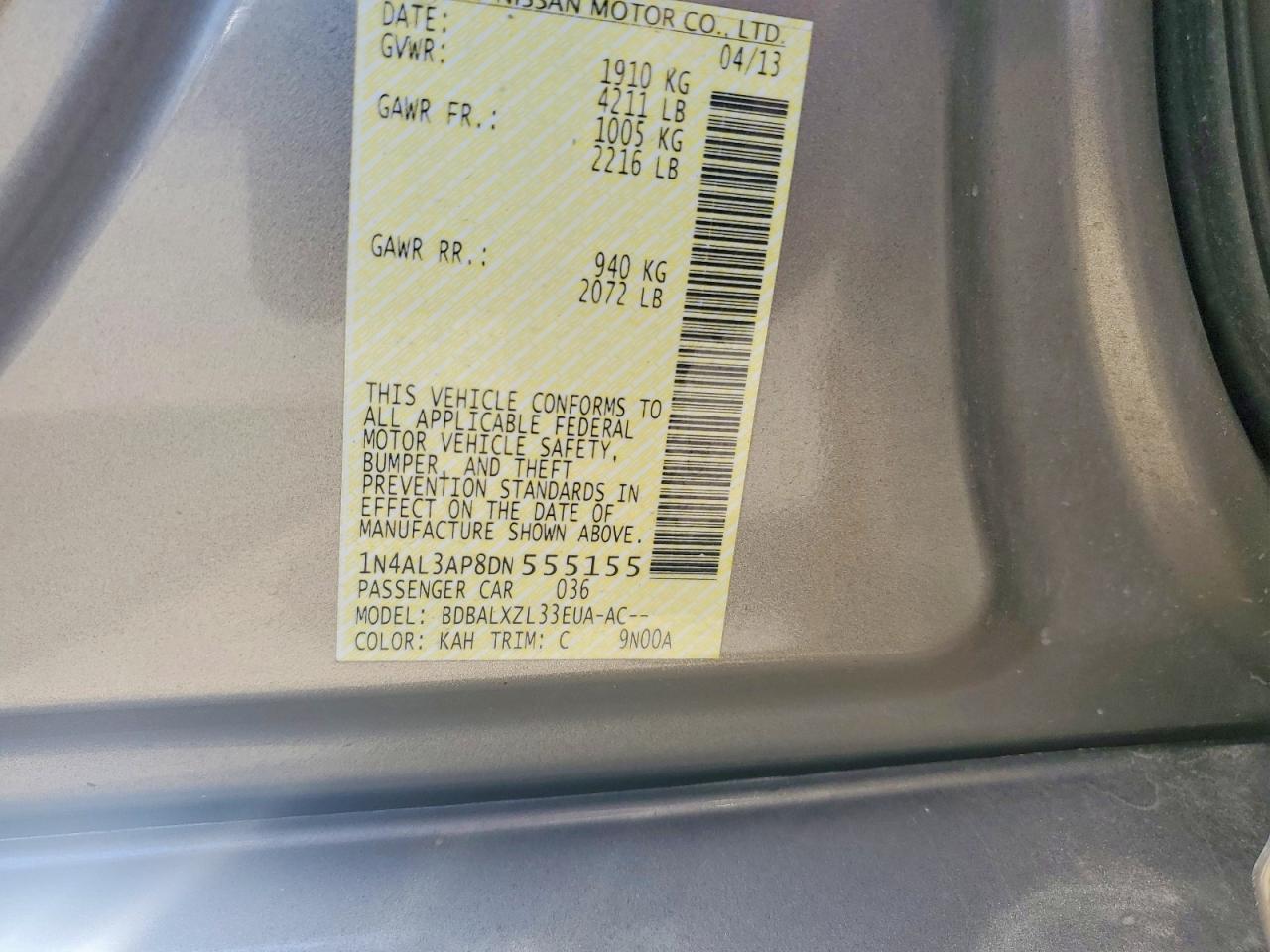2013 NISSAN ALTIMA