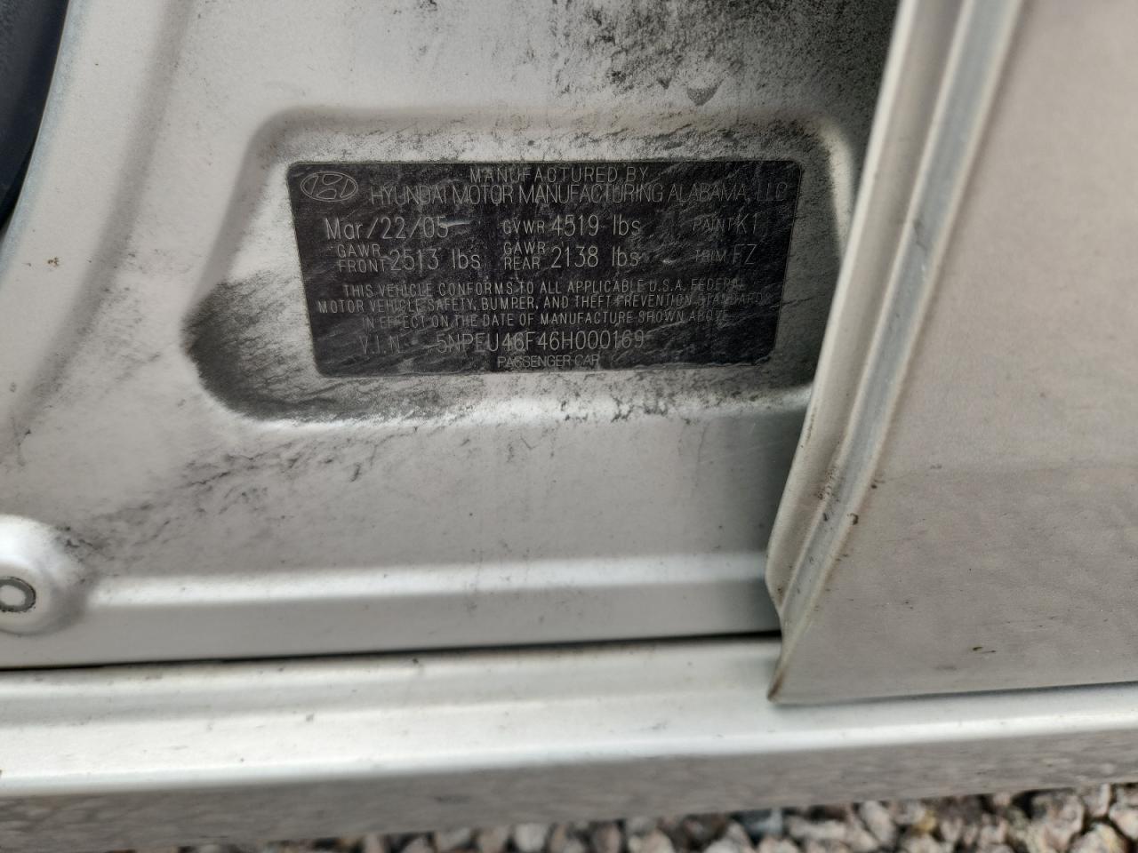 2006 HYUNDAI SONATA