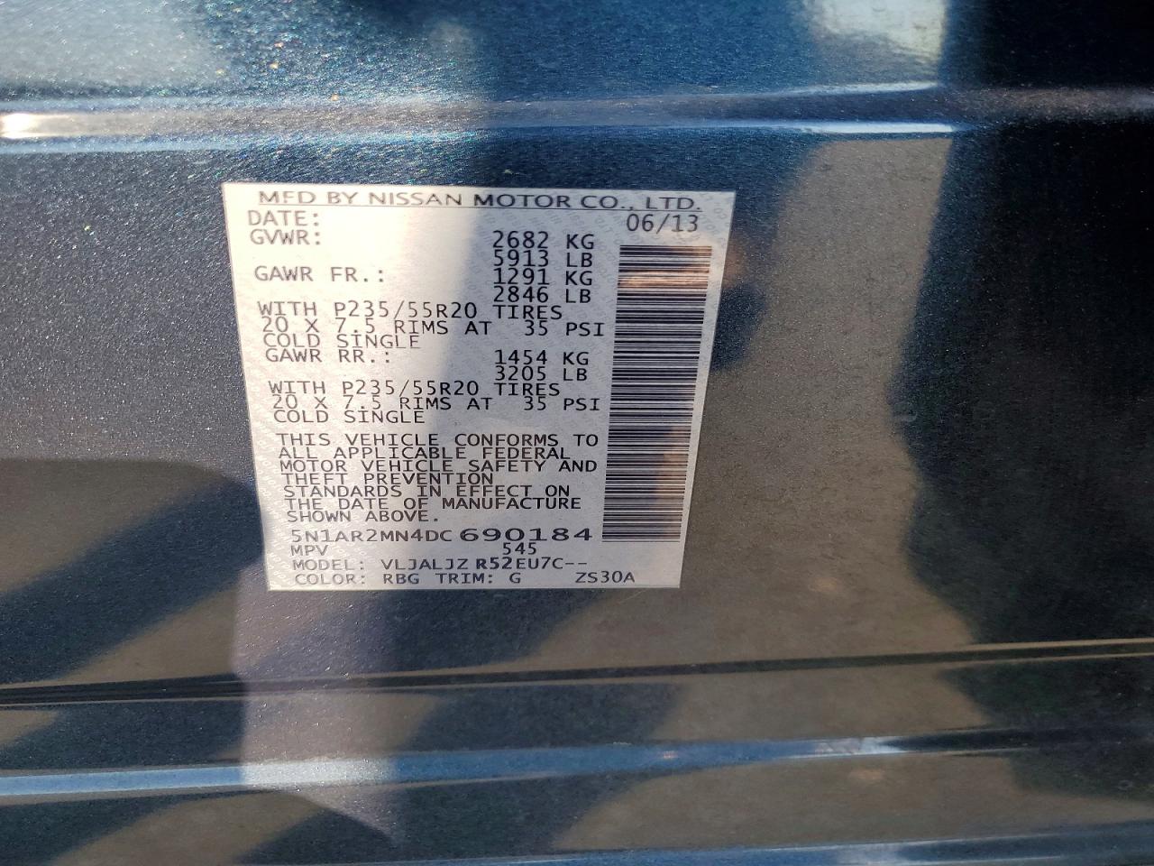 2013 NISSAN PATHFINDER