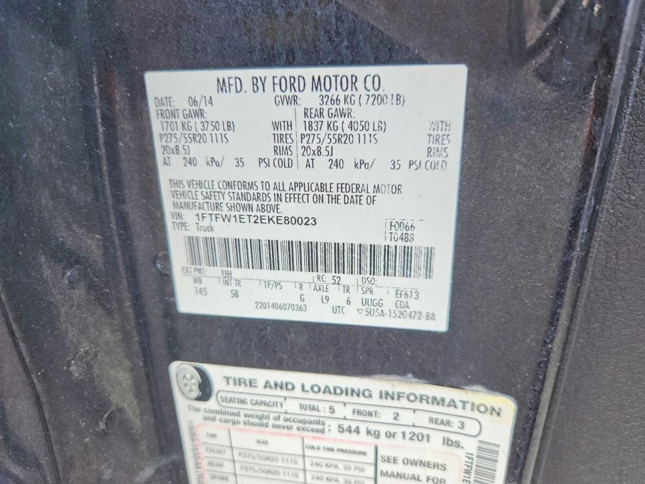 2014 FORD F150