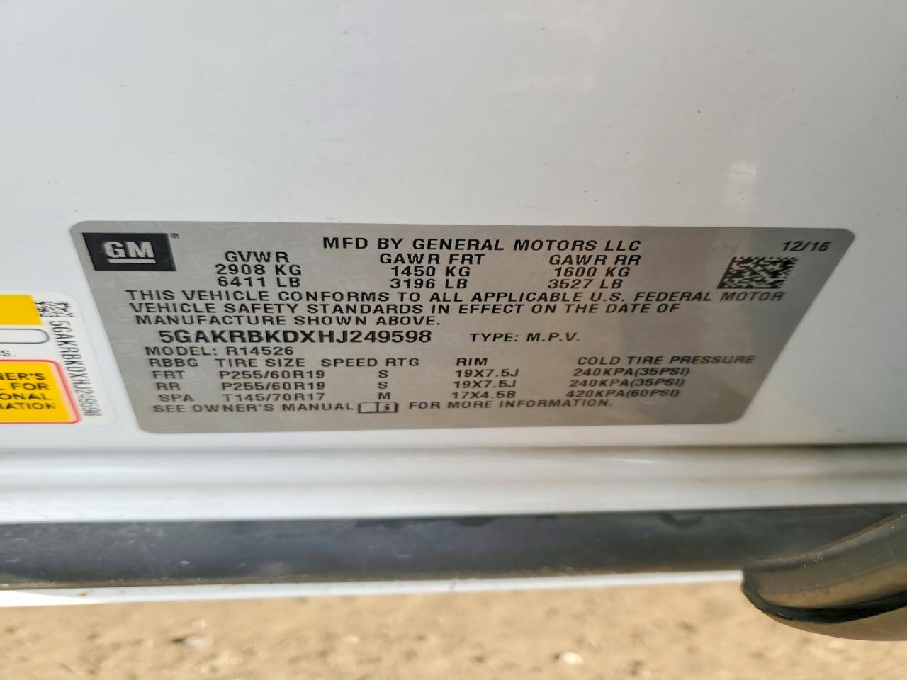 2017 BUICK ENCLAVE