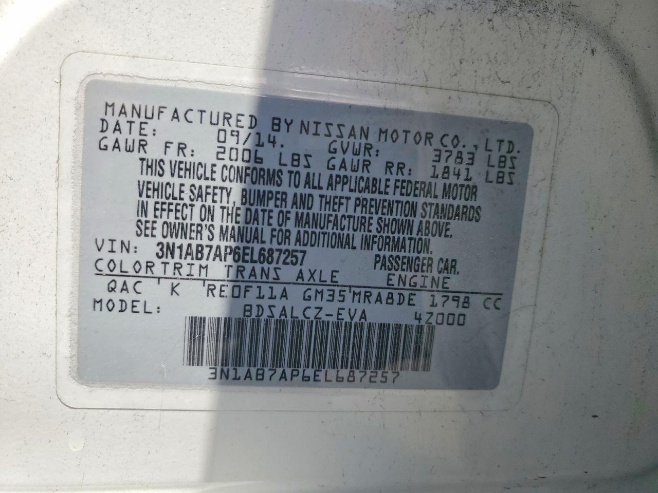 2014 NISSAN SENTRA