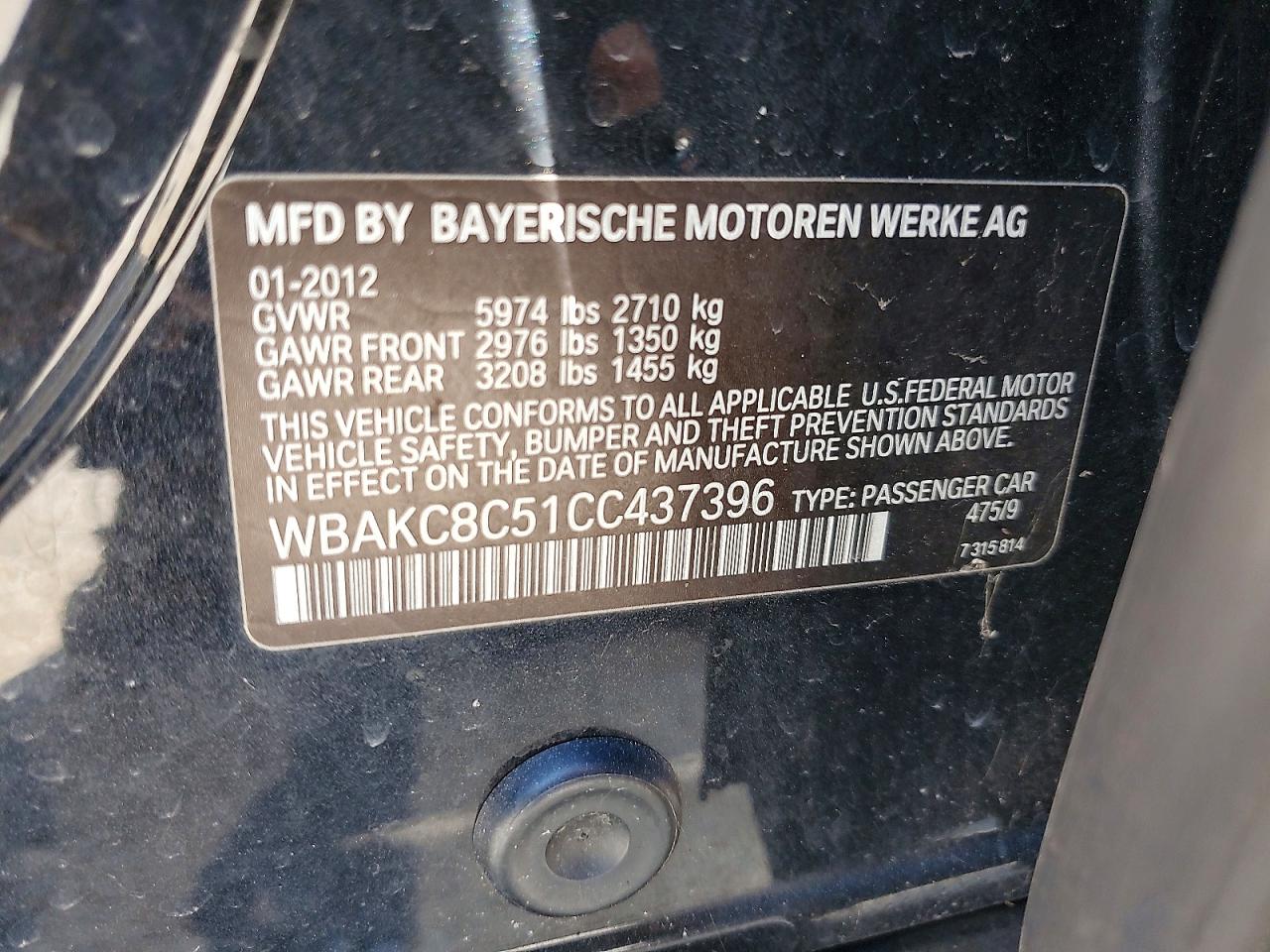 2012 BMW 7 SERIES