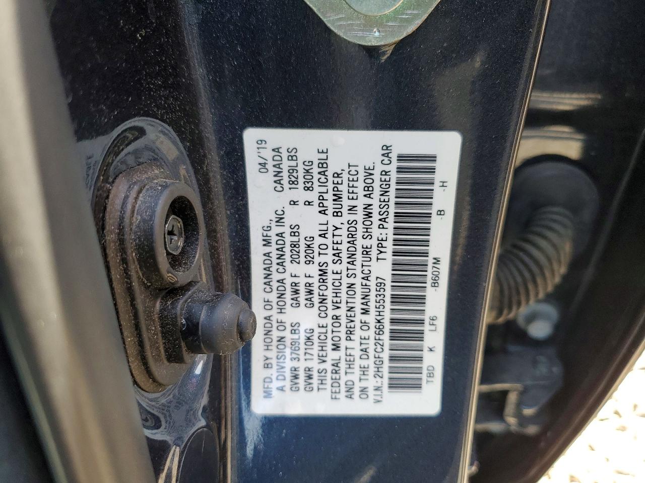 2019 HONDA CIVIC