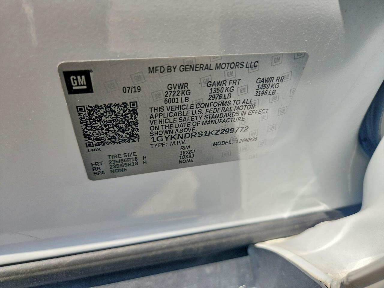 2019 CADILLAC XT5
