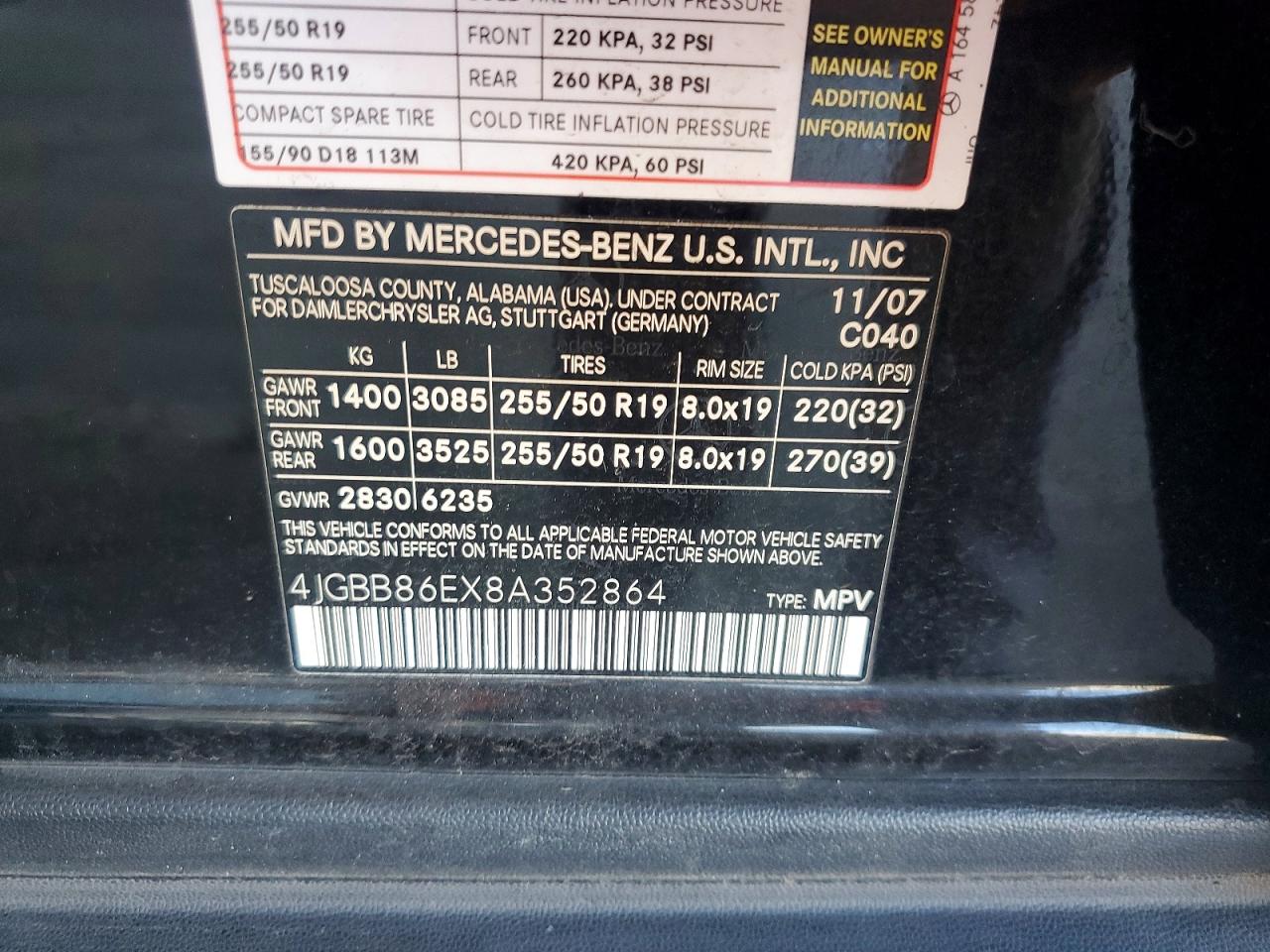 2008 MERCEDES-BENZ M-CLASS