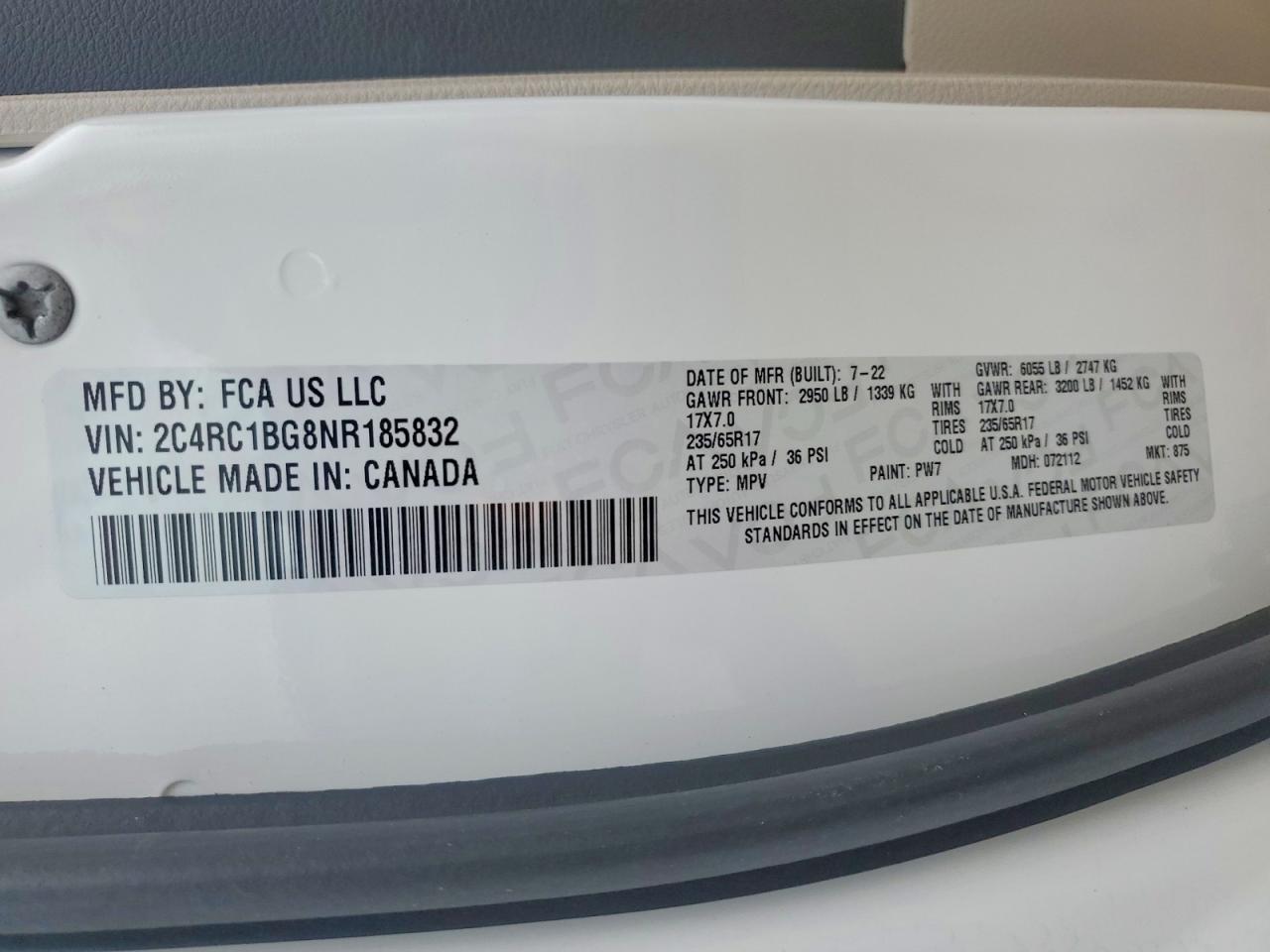 2022 CHRYSLER PACIFICA