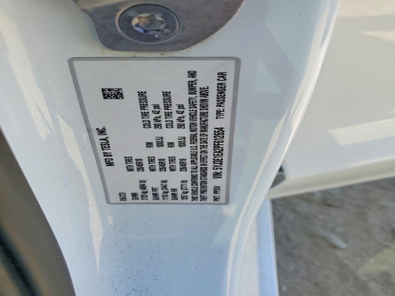 2023 TESLA MODEL 3