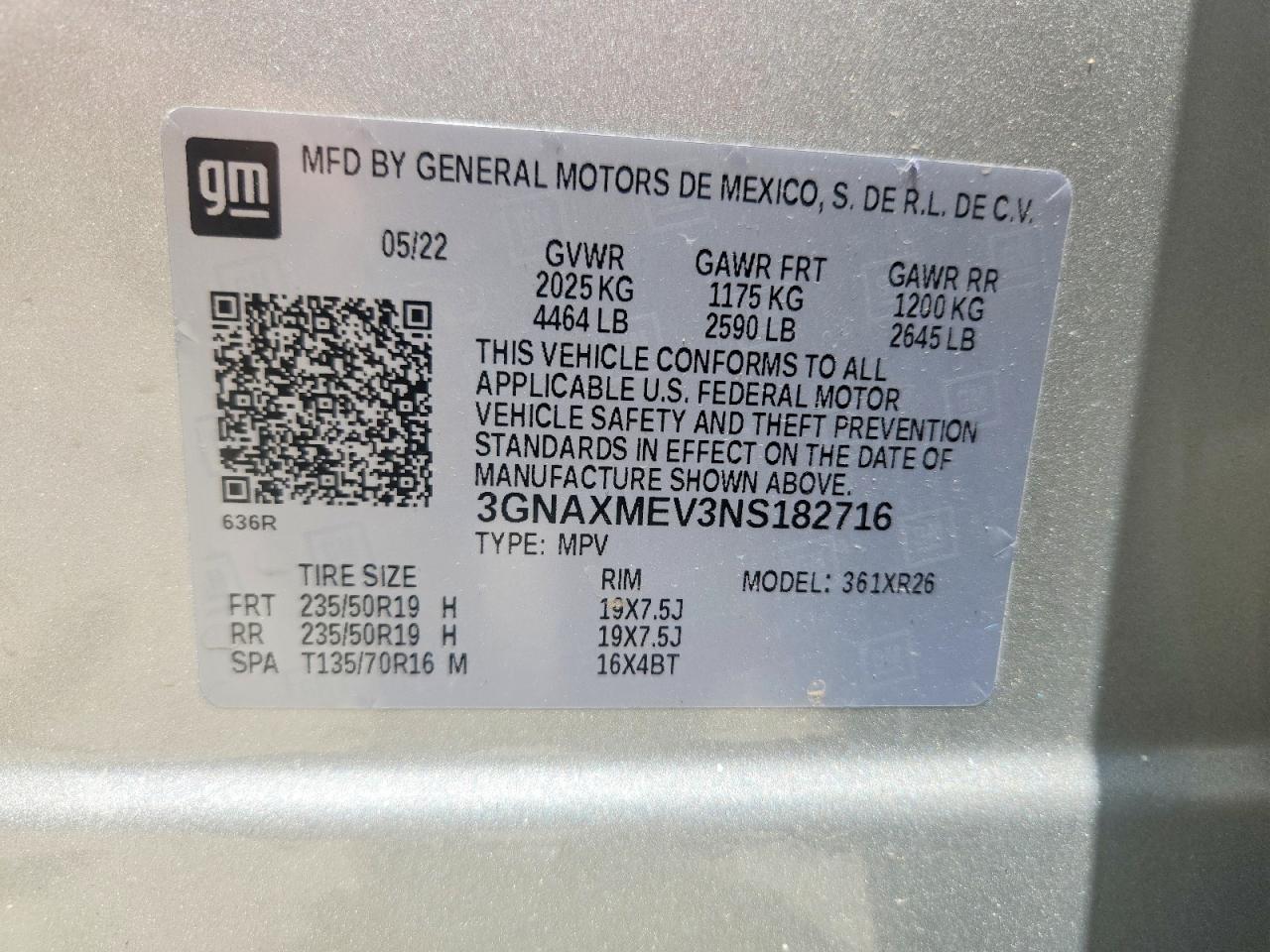 2022 CHEVROLET EQUINOX