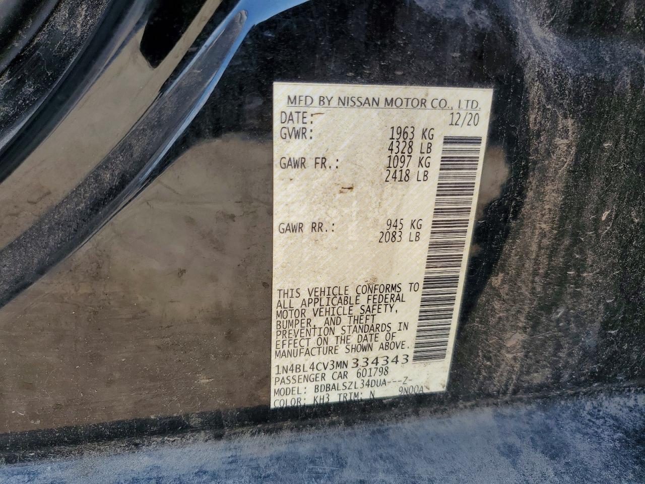 2021 NISSAN ALTIMA