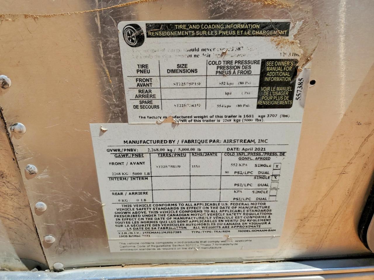 2021 AIRSTREAM CAMPER