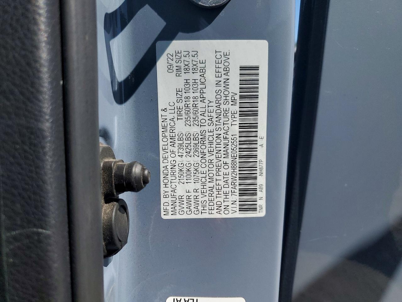 2022 HONDA CRV