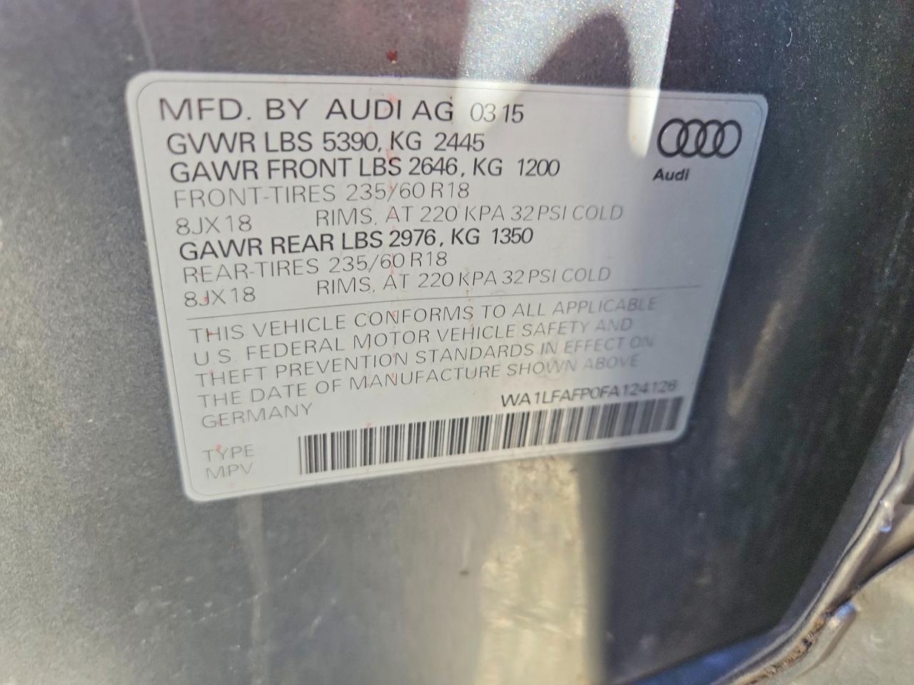2015 AUDI Q5