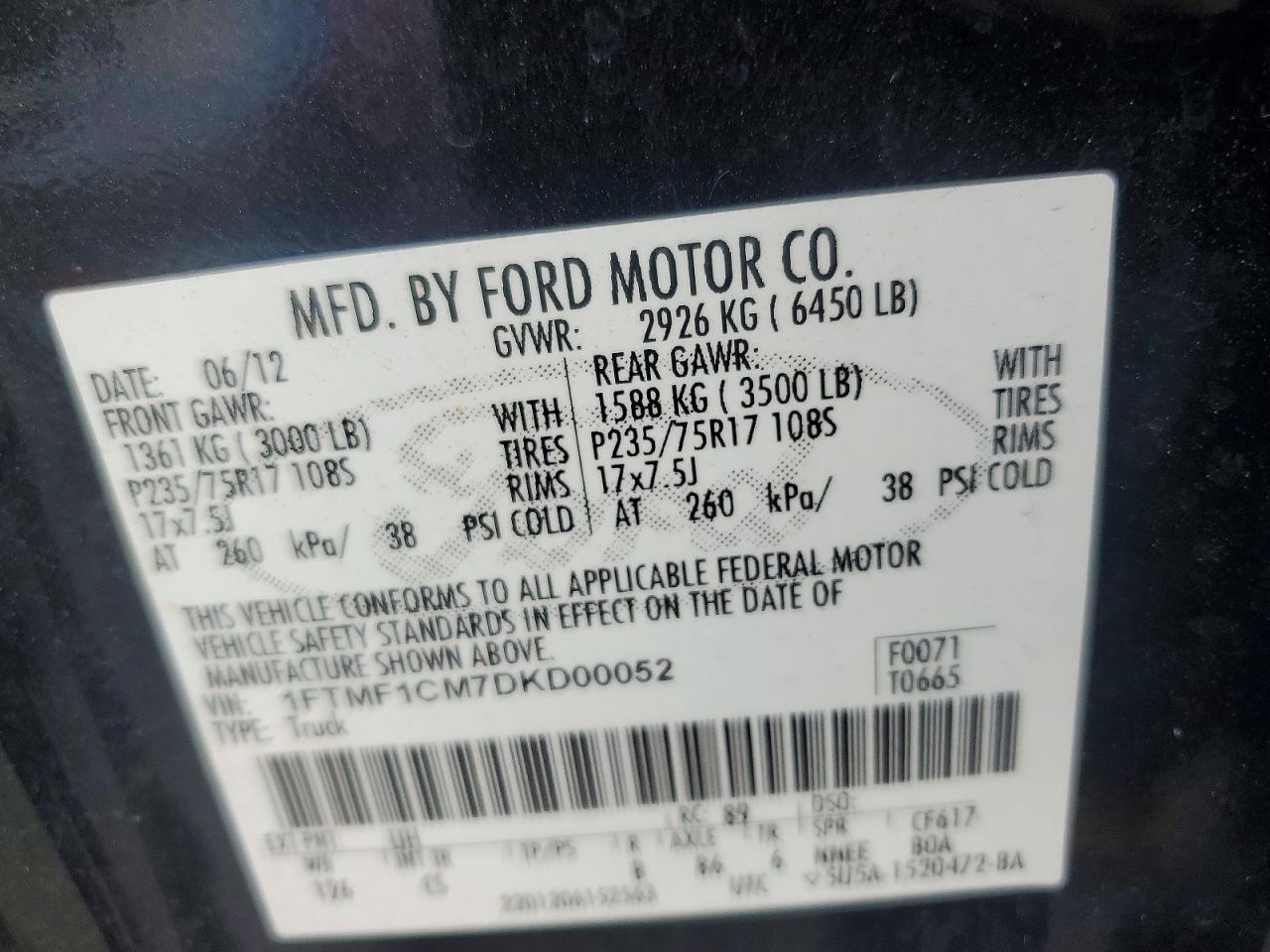 2013 FORD F150