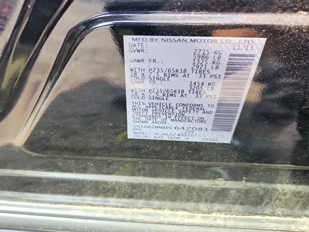 2014 NISSAN PATHFINDER
