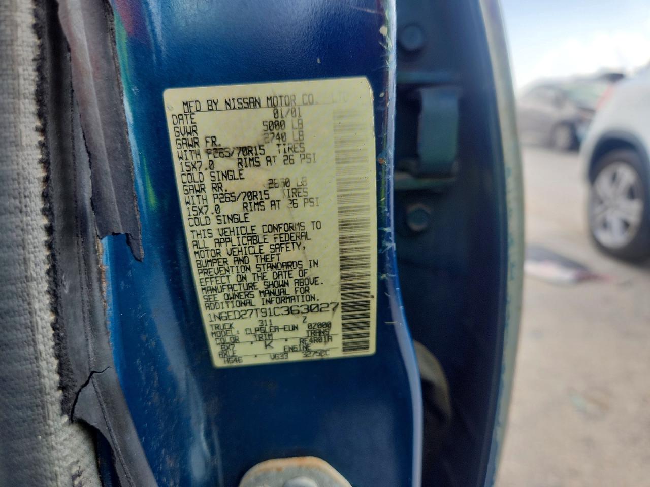 2001 NISSAN FRONTIER