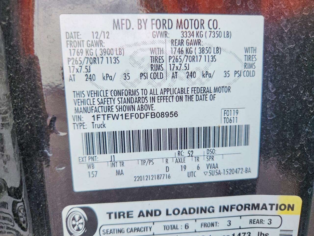 2013 FORD F150