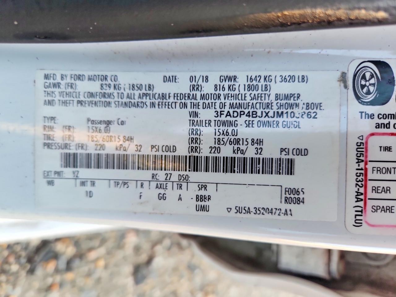 2018 FORD FIESTA
